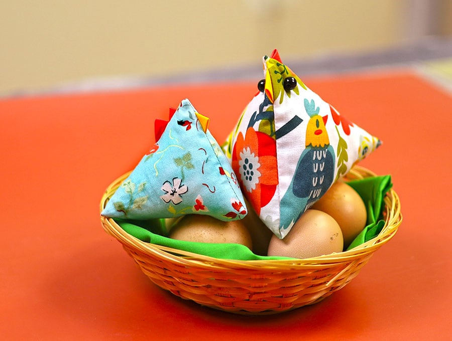 how to sew fabric chicks