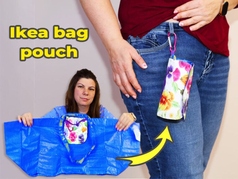 DIY Ikea Bag Pouch // Keeps Ikea bags rolled into handy little pouches // Ikea bag hack