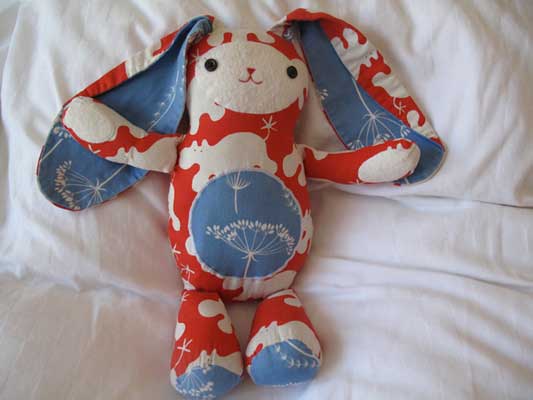Jack the rabbit softie with free pattern
