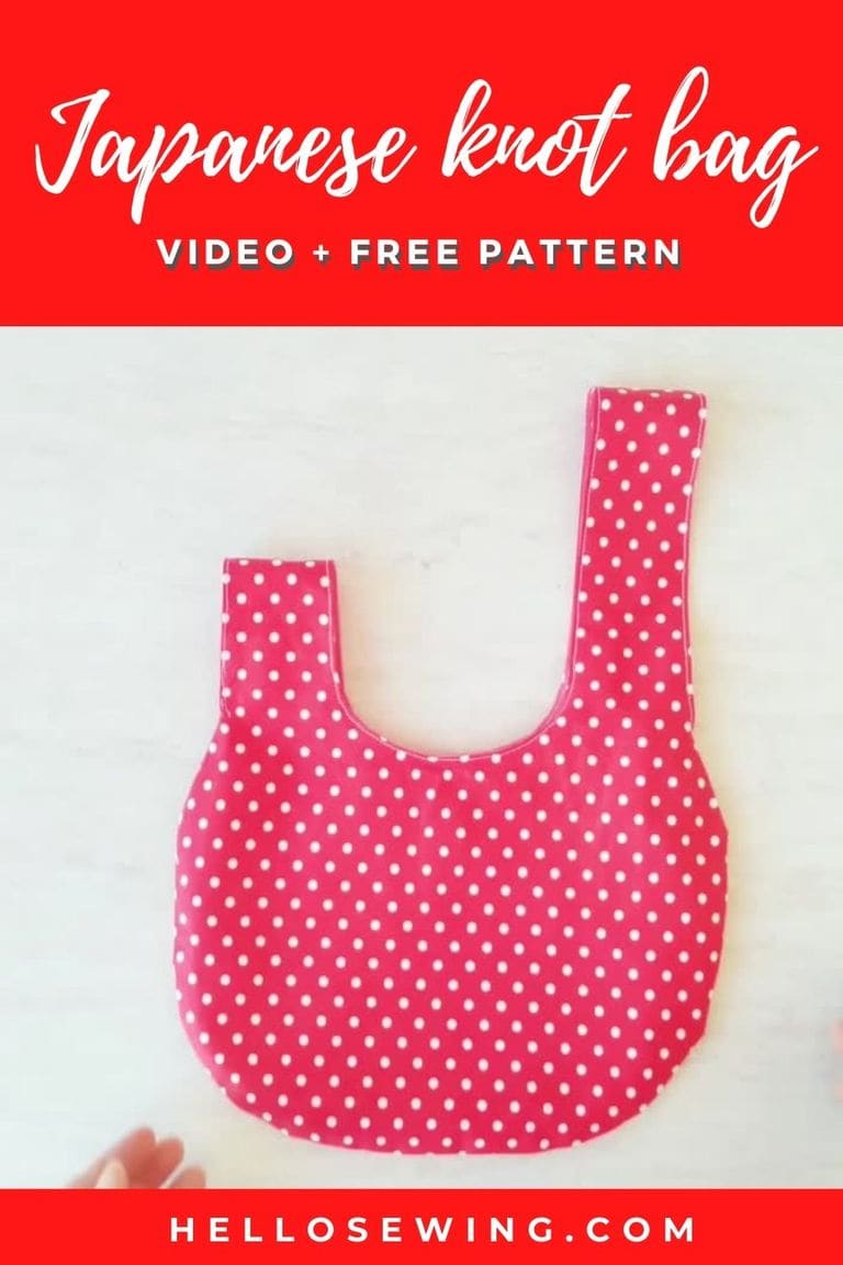 DIY Japanese Knot Bag Tutorial / It's Reversible! ⋆ Hello Sewing