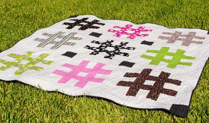 Jumbo hashtag quilt pattern