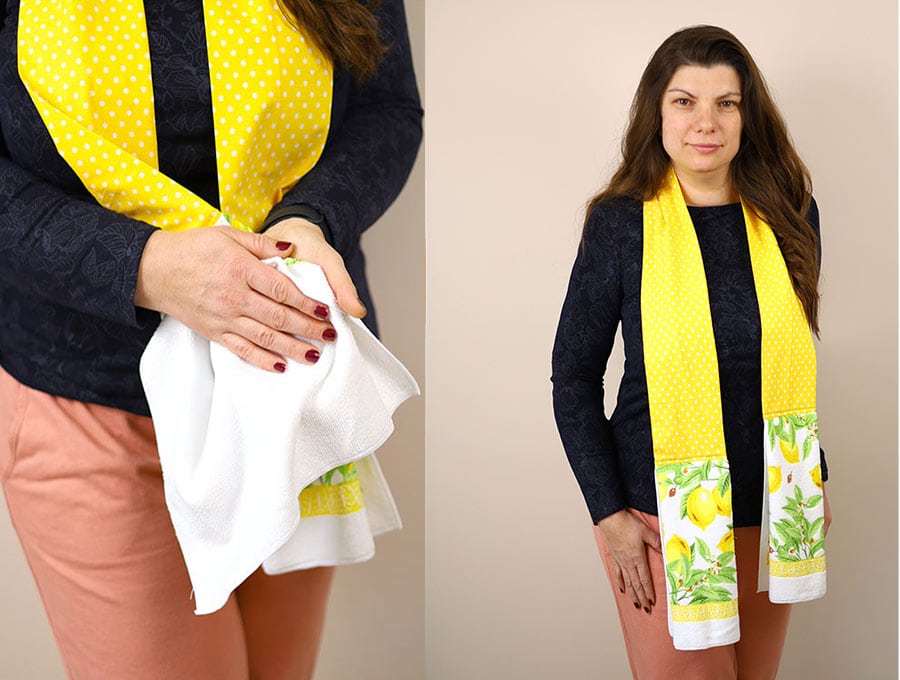 How To Make A Kitchen Towel Scarf Kitchen Boa No Pattern Needed 