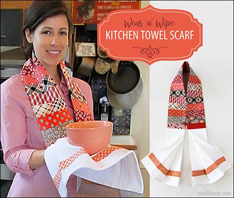 kitchen towel scarf pattern