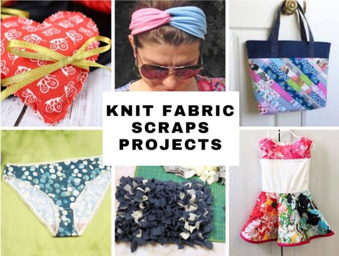 knit fabric scrap projects ideas to use them all up