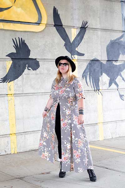 Maxi shirt dress sewing pattern