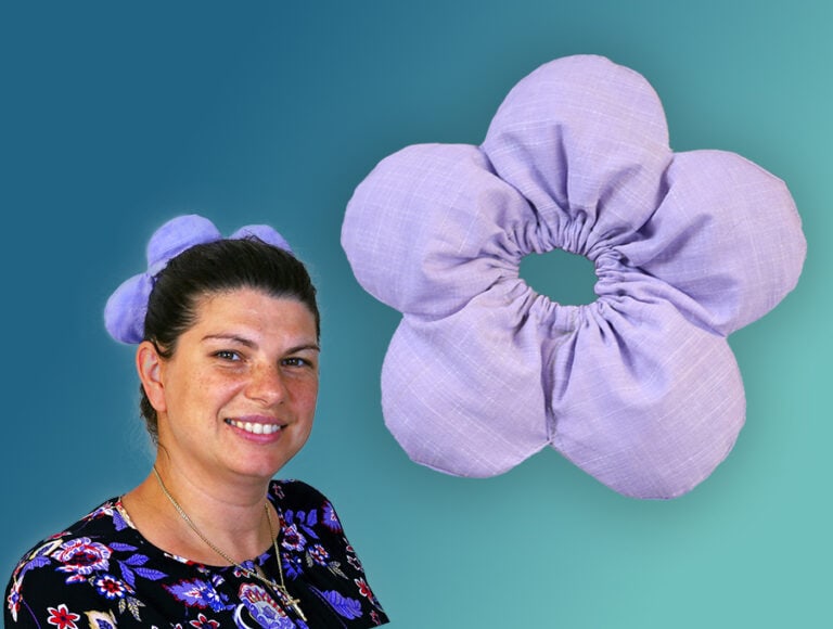 Large Flower Scrunchie