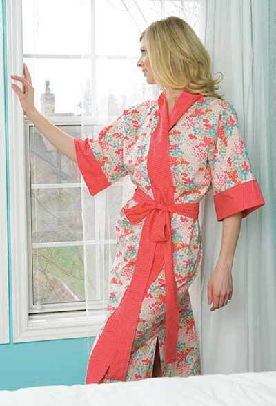 long kimono robe pattern