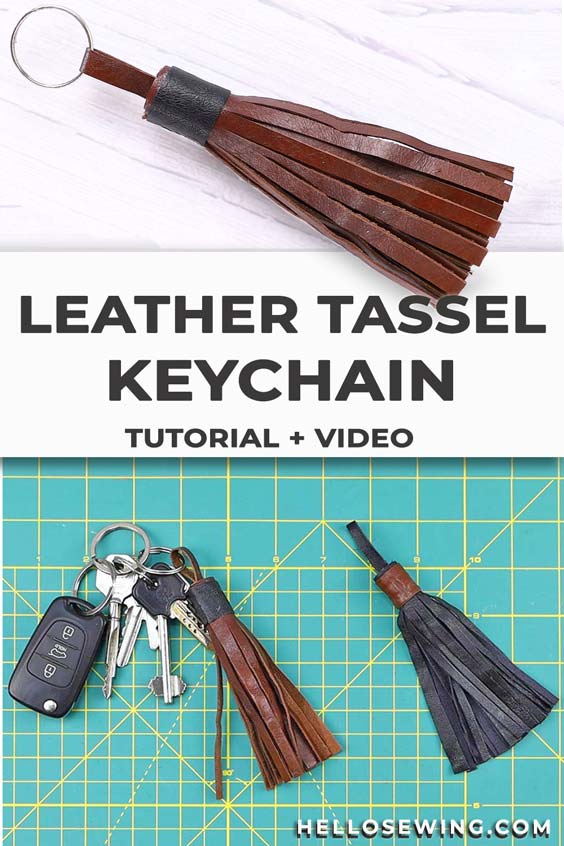 How to make a leather tassel keychain