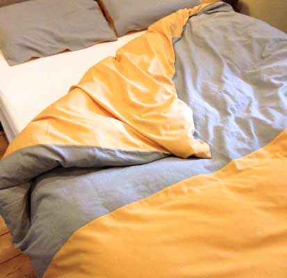 Homemade linen bedsheets