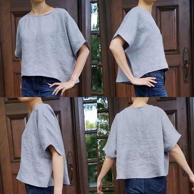 Linen top without a pattern