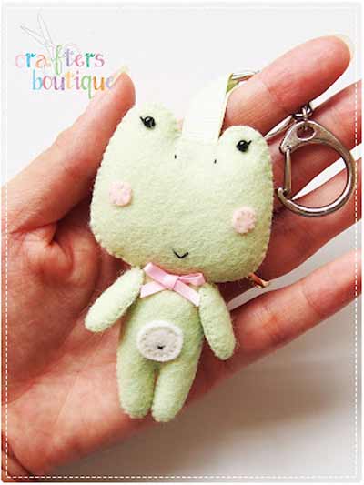 Miss Frog Keychain stuffie