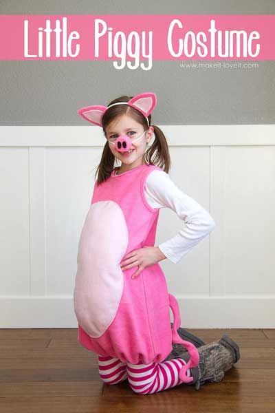 Diy pig costume for girl