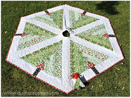 log cabin quilted tree skirt pattern