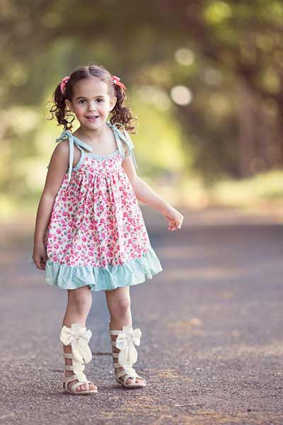 Sundress with ruffled hem