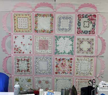 Make a vintage napkins quilt