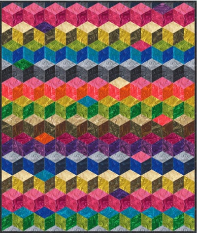 Tumbling Blocks Quilts Patterns [Traditional Methods And Modern Twists] ⋆  Hello Sewing