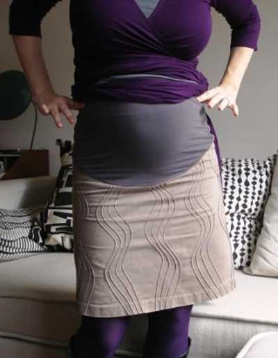 Maternity mini skirt