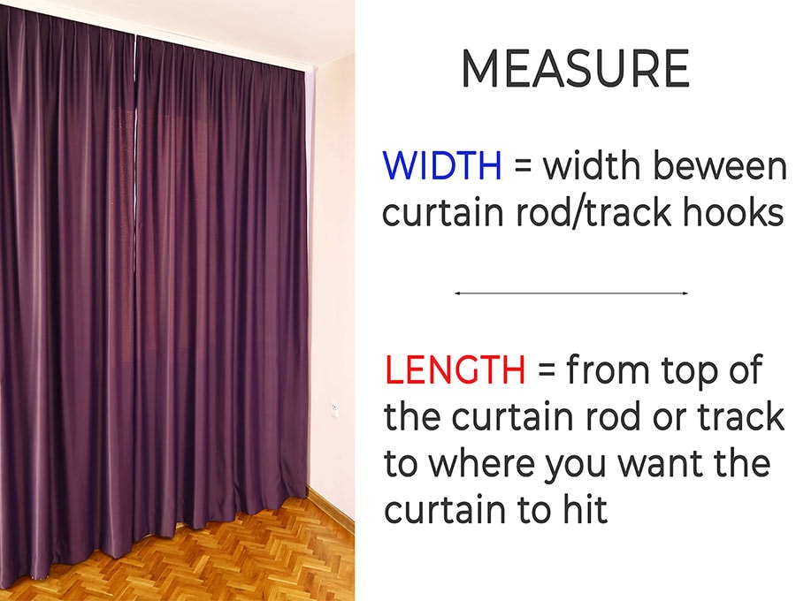 measuring for rod pocket curtains