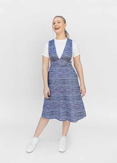 Crossover pinafore dress pattern free