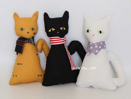 Cute Cat Plush Sewing Pattern, Adorable Stuffed Animal Easy - Inspire Uplift