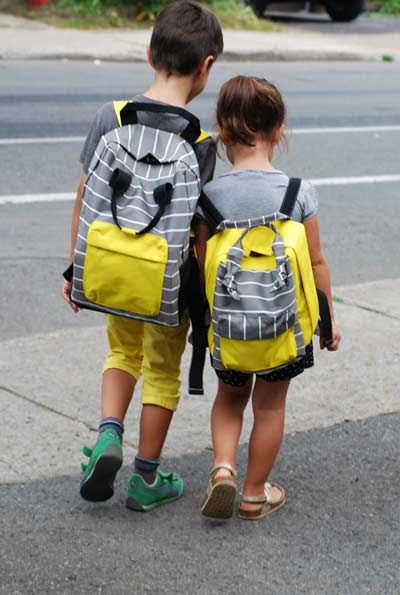 mini rectangular backpack project to sew for back to school