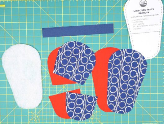 How To Make Mini Oven Mitts with - Mini Oven Mitts All Parts 529x400 