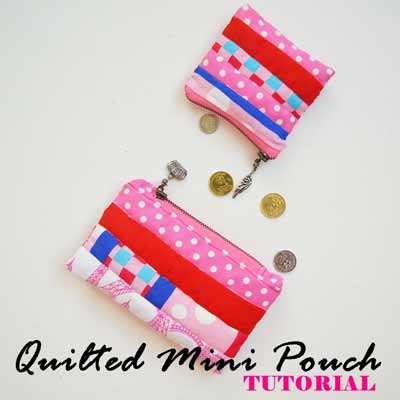 Quilted coin purse