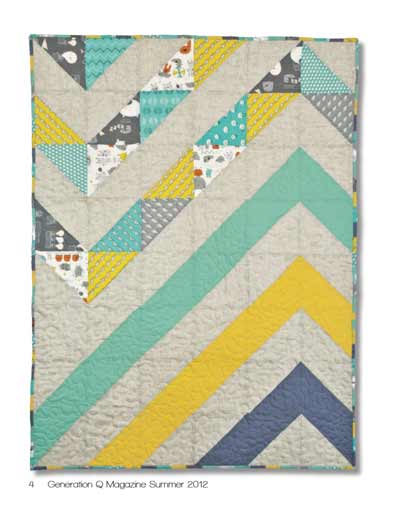 Mod chevron baby quilt