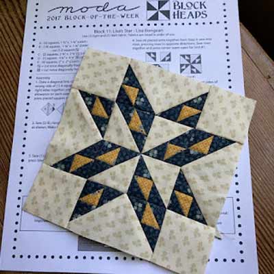 lisa's star quilt block pattern