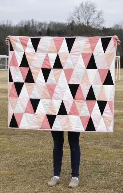 Ombre – modern triangle quilt pattern