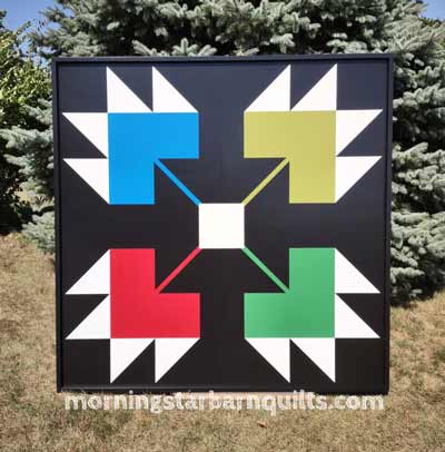 Maple leaf - Morning star barn quilt