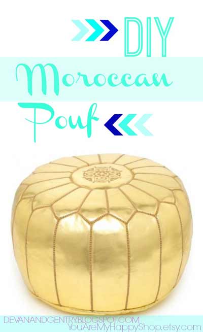 Round Moroccan pouf