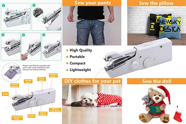 Mini Portable Electric or Battery Operated Sewing Machine