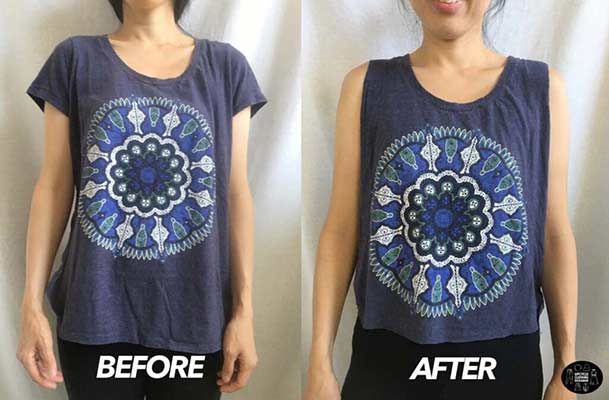 DIY cross cut-out tee-shirt tutorial 