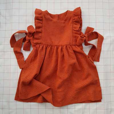 Muslin apron dress for kids