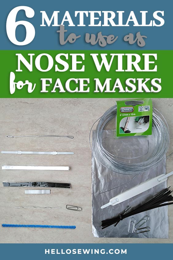 nose bridge wire for face masks pin