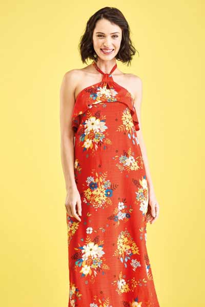 Backless halter dress pattern