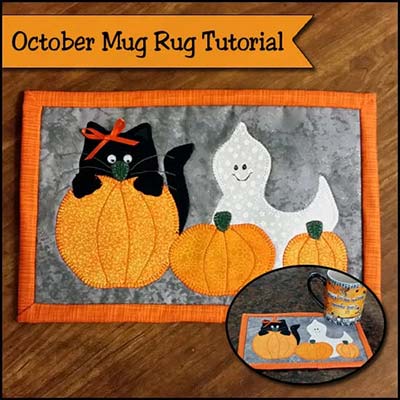 haloween mug rug pattern