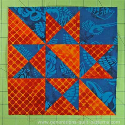 Ohio Star Quilt Block: 4-1/2", 6", 7-1/2", 9" and 12" finished blocks