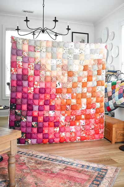 Ombre puff quilt pattern and video tutorial