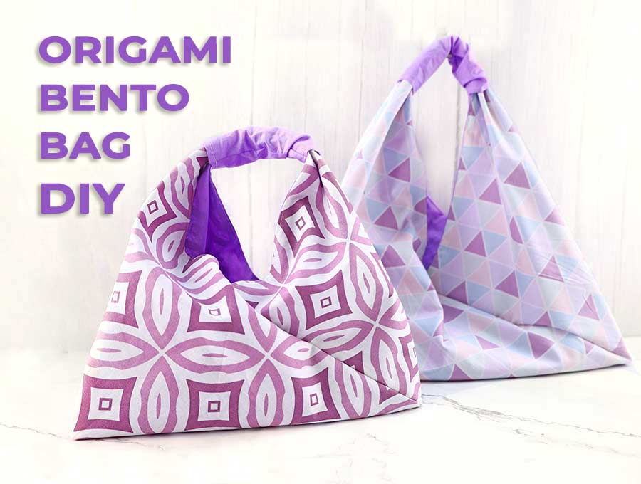 origami bag and bento bag pattern and tutorial