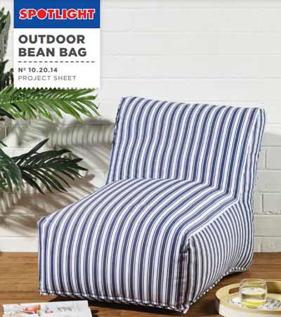 Outdoor L-shaped bean bag