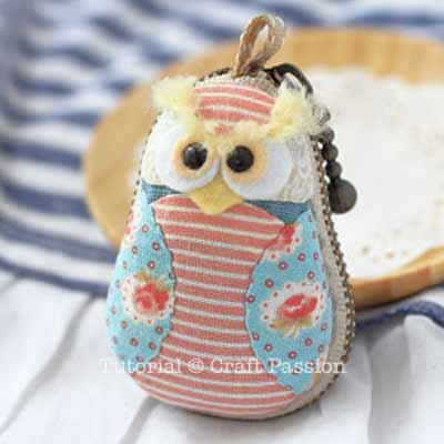 Owl Macaron coin purse