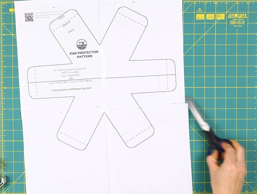 pan protectors pattern layout