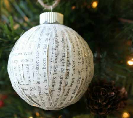 Paper covered ornaments