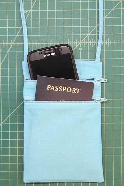 adjustable crossbody passport purse