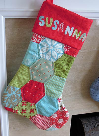 patchwork Christmas stocking