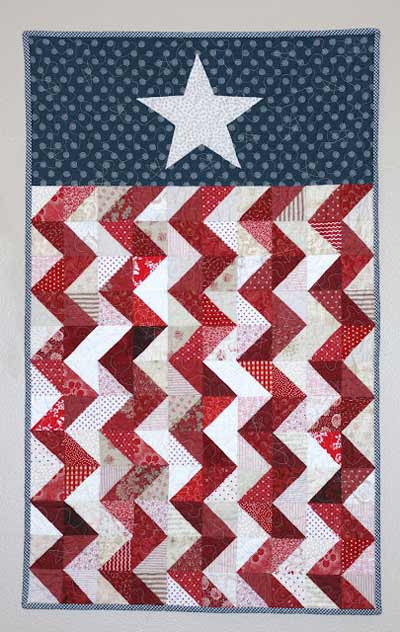 Patriotic chevron quilt