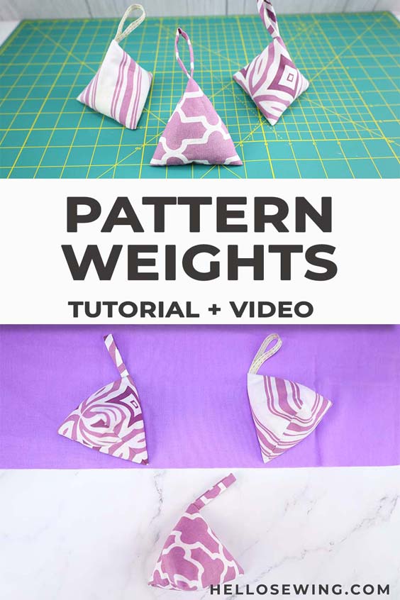 DIY Sewing Pattern Weights / Easy Triangular Fabric Weights (VIDEO) ⋆ Hello  Sewing