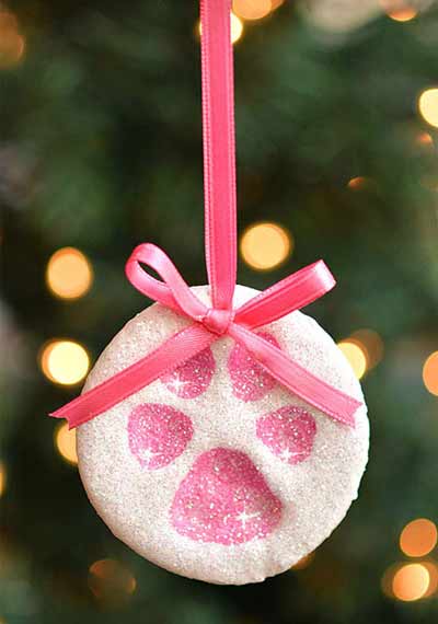 Paw Print Salt Dough Ornaments